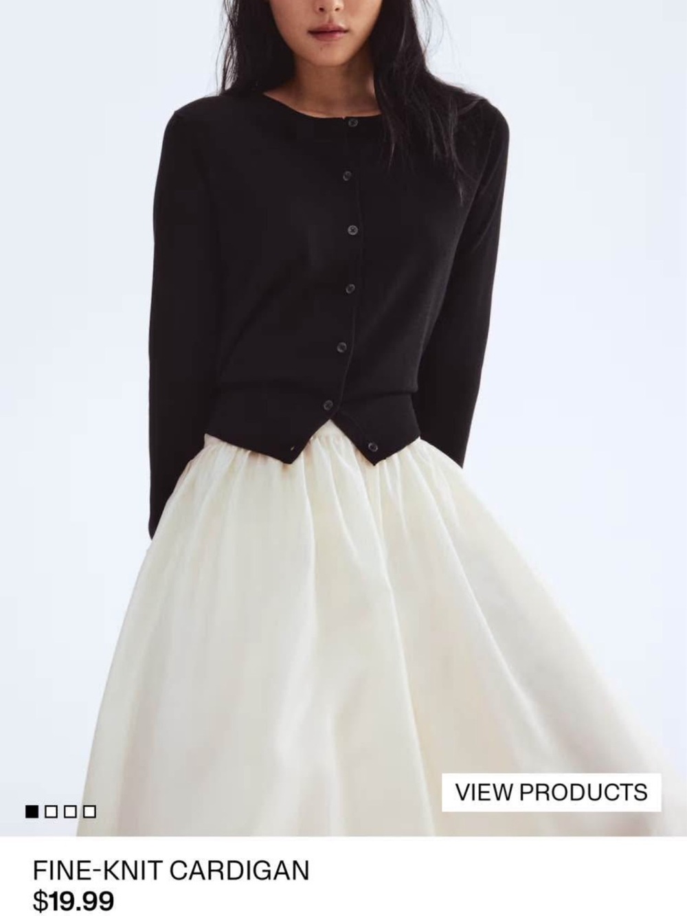 Black Fine-Knit Cardigan - Women